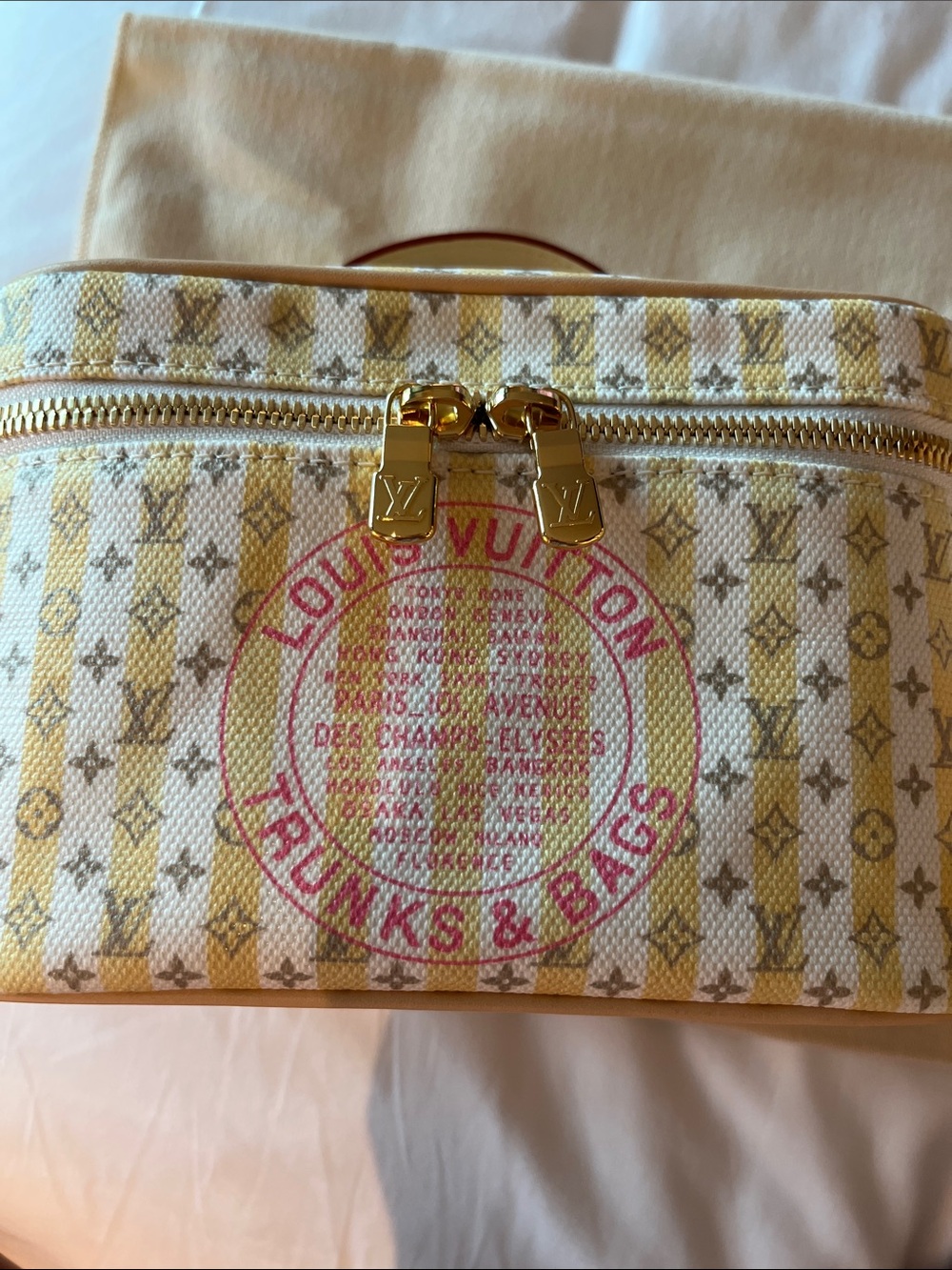 Louis Vuitton Beige, grey pink MiniMonogram Cosmetic Case Vanity Nice Mini BB - Picture 2 of 8